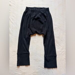 Kate Quinn Black Classic Panda Pant- Organic Cotton Wide Rib